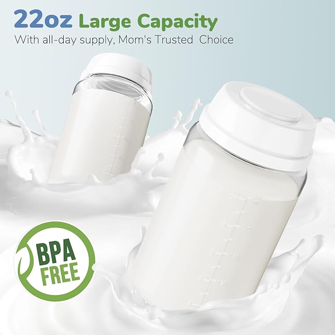 22oz Portable Breast Milk Cooler Bottle-Milk Cooler for Outdoor Travel, Keeps Fresh Cooling for 24+ Hours,Breastfeeding Essentials with 2pcs Bottle for Breastmilk Storage (Mint-Green)