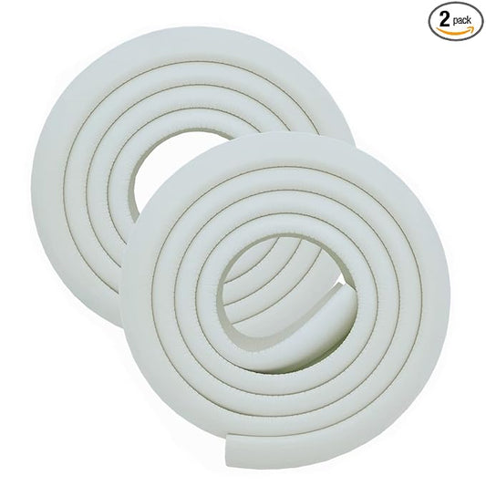 M2cbridge L Shape Extra Thick Furniture Table Edge Protectors Foam (Off White (6.5ft x 2))