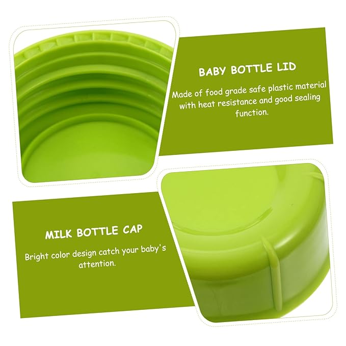 Toddmomy 10pcs Baby Bottle Seal Cap Infant Bottles Water Bottle Wide Mouth Soda Bottle Caps Baby Bottle Replacement Cap Bottles Lids for Breastmilk Bottles Reusable Bottle Caps Baby Supply