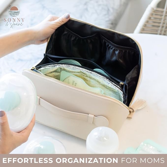 Sonny & Sloane Wearable Breast Pump Bag with Removable Cooler – Clearance Price – Compatible with Wearable Breast Pumps, Portable Pumping Bag with Room for Accessories
