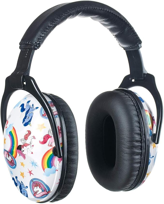 Kids Hearing Protection,25dB NRR Noise Reduction,Sound Proof for Kids,Toddler,Safety Earmuffs for Concert,Airplane,Autism,Monster Jam,Travel,School- Pink Unicorn
