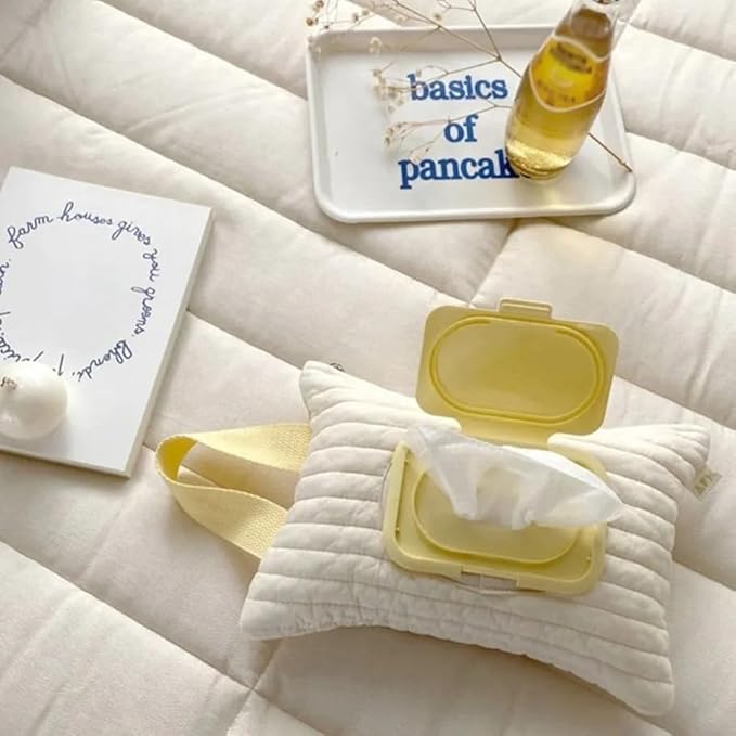Travel Wet Wipe Container Cotton Wipes Dispenser, Refillable Wipe Holder for Baby Wipe D