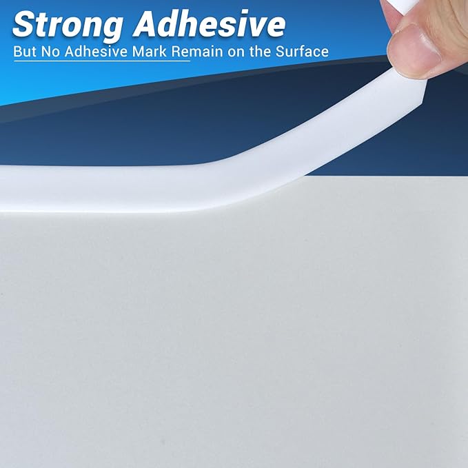 Protalwell Rubber L Edge Trim, Self-Adhesive, White, 10Ft