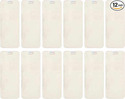 ALVABABY 12PCS Cloth Diaper Inserts - 4-Layer Super Soft Inserts for Diapers and Covers