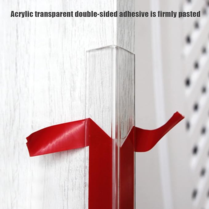 Wall Corner Protector, 2PCS Clear Corner Guard, Plastic Self-Adhesive Stair Corner Edge Protector, 90° Corner Trim Strip for Home Balcony Walls Scratch Prevent(3x60cm(1.18x24in), Clear)