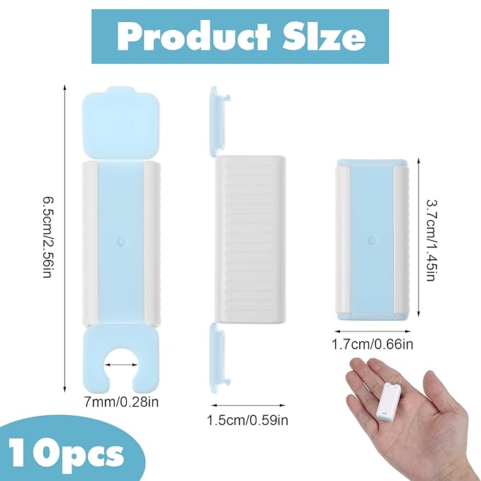 Yuanchu 10Pcs Baby Proof Charger Cord Protectors, Childproof USB Charger Cords Covers Universal Toddlers Safety Phone Power Outlet Protector Covers Electrical Cord Cover(Blue and White)
