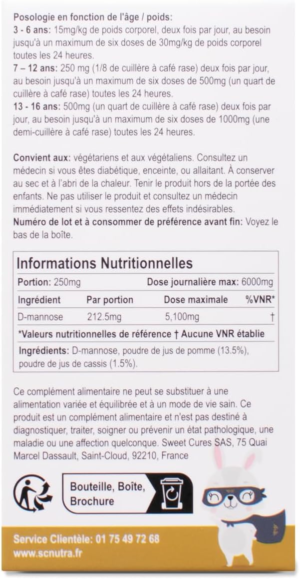Waterfall D-Mannose Children - Apple & Blackcurrant - Infant D-Mannose - Suitable for Girls & Boys | 50g / 1.76oz