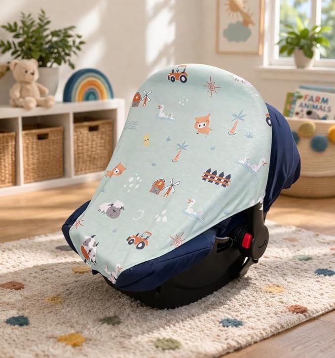 Multi-Use Car Window Shade for Babies & Toddlers, Can be Used as a Nursing Cover and Car Seat Cover, Newborn Essentials, Expecting Mothers and Infants Must Have, Travel Essentials