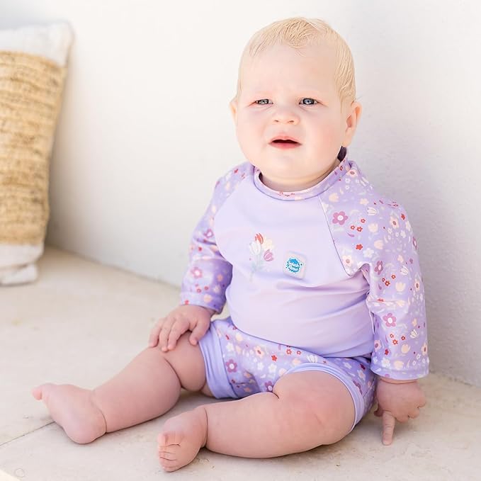 Splash About Happy Nappy Sunsuit, Swimsuit for Babies & Toddlers with Built-in Swim Diaper