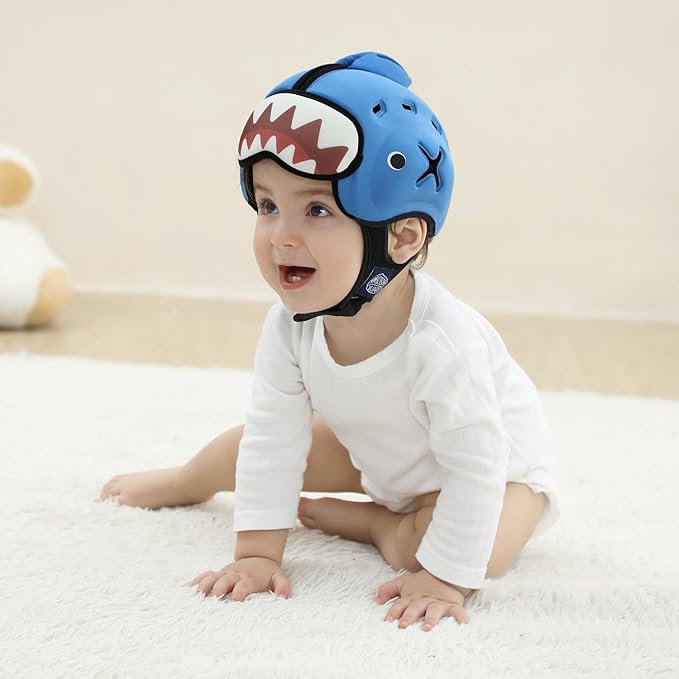 Baby Safety Helmet for Crawling Walking - Mambobaby Baby Helmet Adjustable Baby Head Protector Breathable Soft Infant Helmet Head Protection Helmets for Aged 6-24 Months, Ultra-Lightweight
