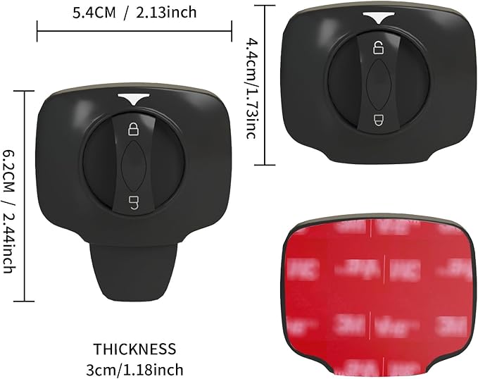 Knob Switch Child Proof Oven Lock Baby Safety Oven Door Lock for Toddlers Heat-resistant Adhesive no Tools Need or Drill (Black-1Pcs)