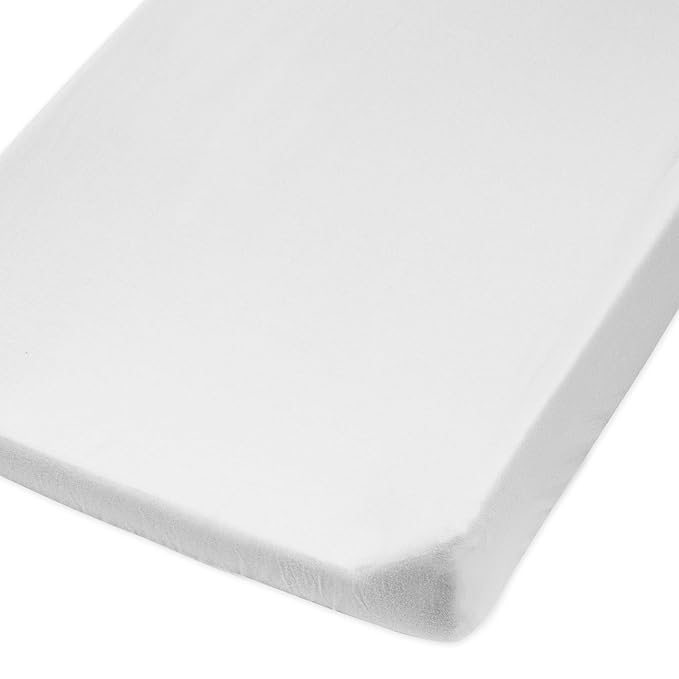 HonestBaby Unisex Baby Organic Cotton Changing Pad Cover and Toddler Sleepers, Bright White, One Size US (Pack of 2)