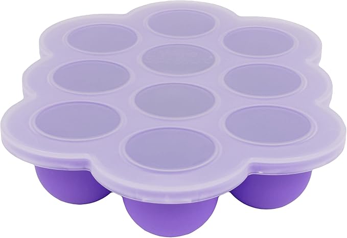 WeeSprout Baby Meal Prep Bundle - Glass Baby Food Storage Jars Containers with Plastic Lids & Silicone Freezer Tray - Microwave, Freezer & Dishwasher Safe - for Baby Food & Breast Milk