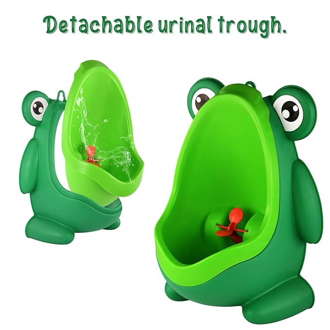 Potty Training Urinal for Boys Cute Whale with Funny Aiming Target - Green