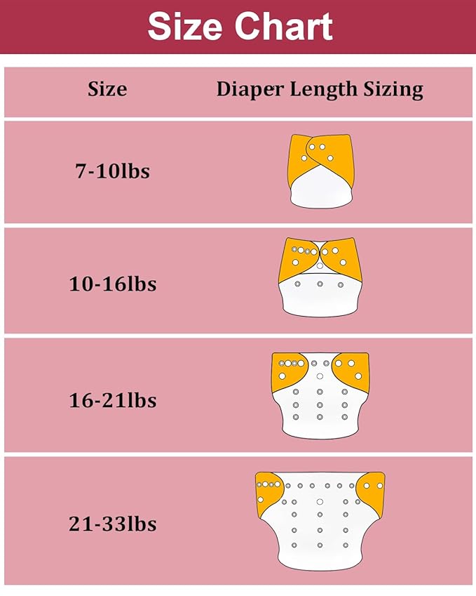 babygoal Cloth Diaper Covers 6 Pack with Wet Bag for Fitted Diapers and Prefolds with Double Gussets, Adjustable and Reusable for Baby Girls
