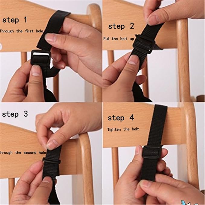 High Chair Straps Harness, 5 Point Harness,Universal Baby Safe Belt Holder Replacement for Wooden High Chair