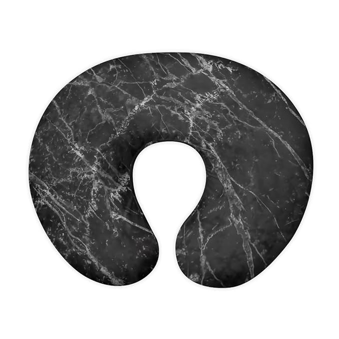 Black Marbles Baby Nursing Pillow Case for Boys Girls Comfortable Stain Resistant Breastfeeding Pillow Support Cover with Hidden Zipper, Easy to Put On & Clean