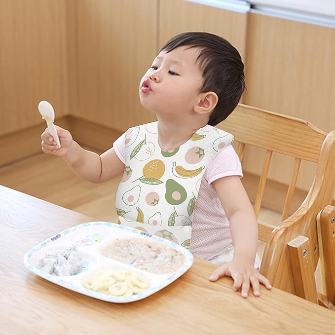 Baby and Infant Disposable Travel Bibs - Soft, Leakproof, for Toddlers Babies, Feeding, Traveling, (60PCS)