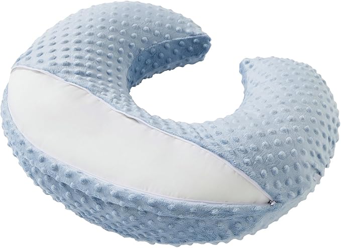 Dots Nursing Pillow Cover, Case Plush Breathable Breastfeeding Pillow Slipcover Fits Nursing Pillow, Super Soft Snug Positioners for Baby Boy Baby Girl (Cloud Blue)
