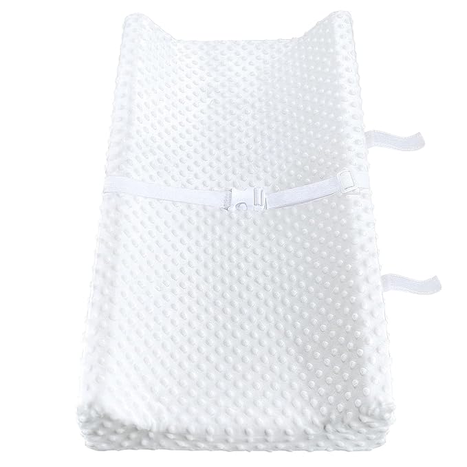 YENING Small Changing Pad Mini 29 x 15 with Washable Cover Waterproof Baby Diaper Changing Pad for Dresser Table Pad White