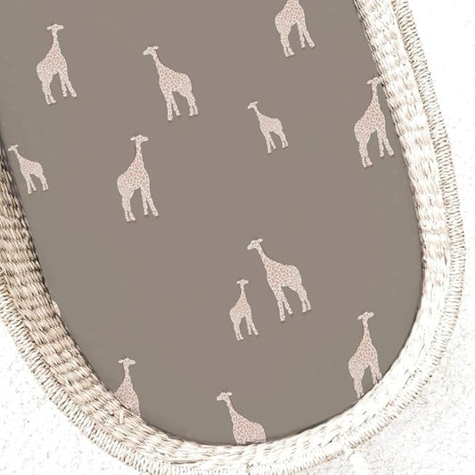 GUNAMUNA Unisex Baby Infant Changing Pad Covers, Ultra Soft and Safe on Skin, Baby Shower, 30" x 18", Giraffe Maple
