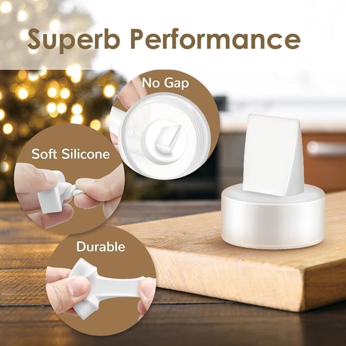Maymom Compatible 32mm Flange and Duckbill Valves for Spectra S1 S2 Breastpump Not Original S2 Accessories Not Original Spectra Pump Parts (Flange 32mm + Valves)