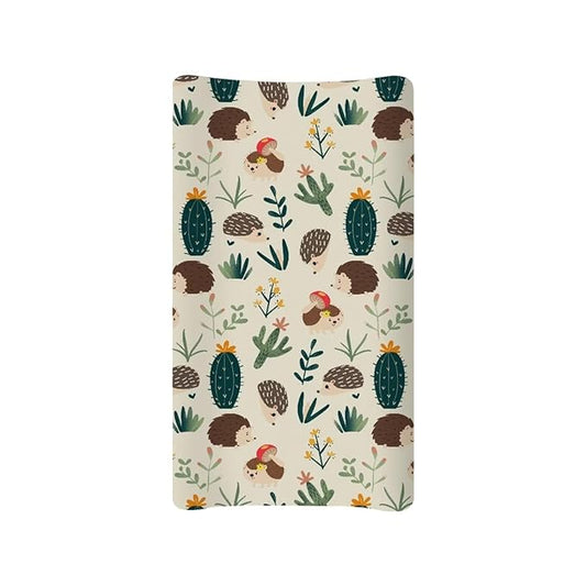 Microfiber Diaper Changing Table Sheets for Infants and Toddles Hedgehog Cactus Baby Changing Pad Cover Soft Breathable