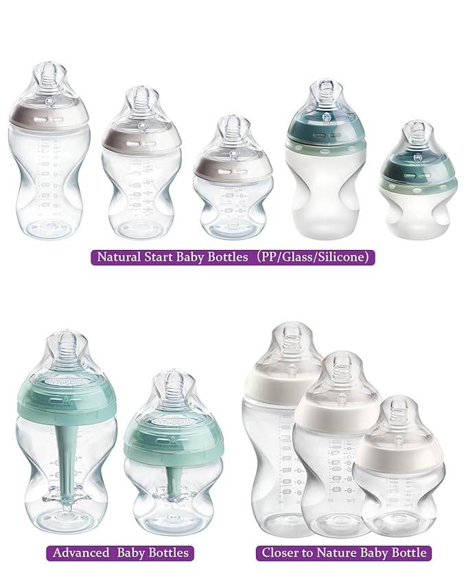 6Pack Silicone Nipples for Tommee Tippee Natural Start Anti-Colic Bottles &Advanced Anti-Colic Bottles,Closer to Nature Bottle,Fast Flow,Size 3 Nipple,6m+