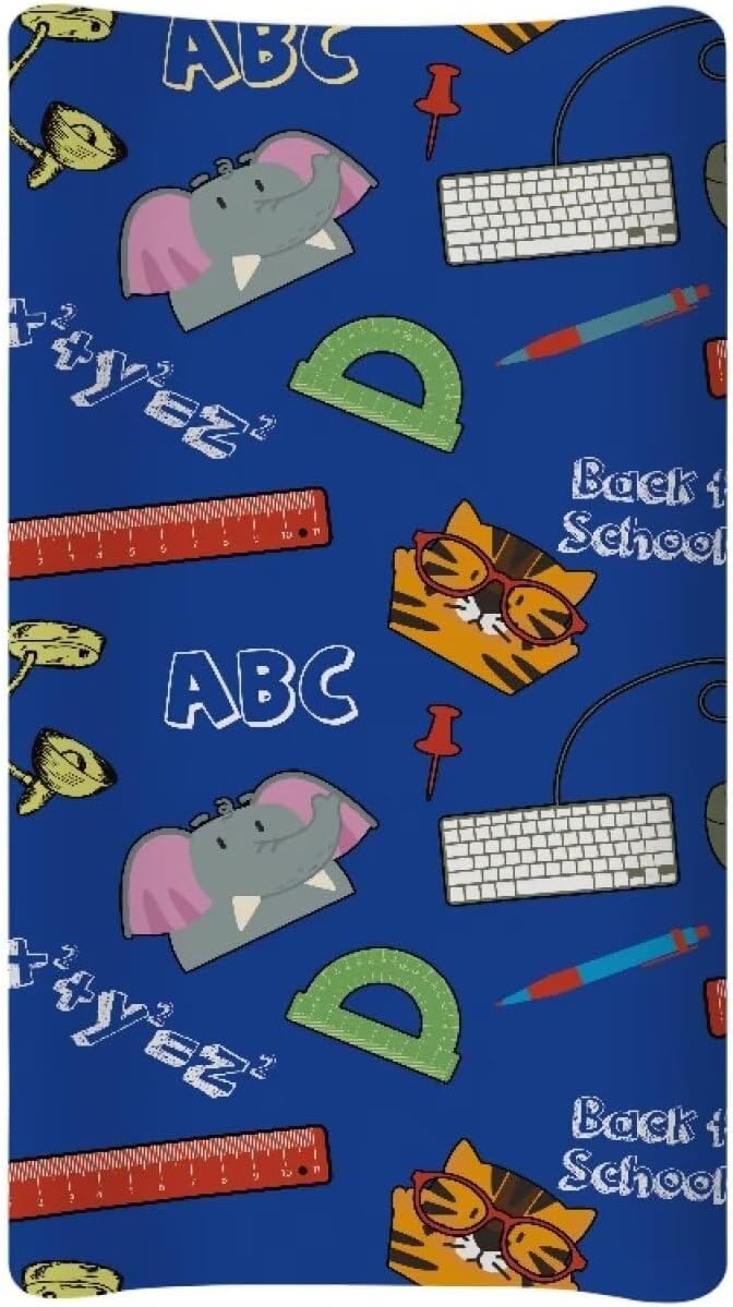 Ruler Elephant Changing Pad Covers Comfortabel Fabric Baby Diaper Change Table Covers Stretchy Change Sheet Suit for Most Rectangular Change Pads