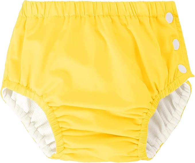 Baby Newborn Reusable Swim Diapers Infant Unisex Washable Swim Diaper Toddler Swimming Diapers Yellow, 2-3T