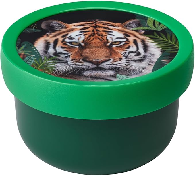 Mepal - Fruitbox Campus - Snack box for kids - Dishwasher and microwave safe - BPA free - 300 ml - Wild Tiger