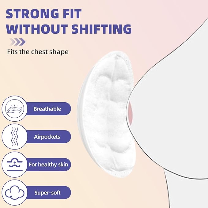 Disposable Nursing Pads, Breast Pads for Leaking Milk 100 Count, 0.04cm Ultra-Thin, Ultra-Absorbent, No Shedding, Individually, Soft & Breathable Nipple Pads Breastfeeding Essentials for Moms