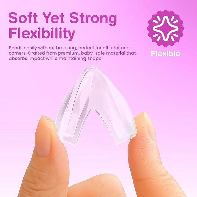 15 Pack Corner Protectors – Large L-Shaped Clear Edge Guards – High-Bond Adhesive Furniture Bumper – Crystal Clear Protectors for Sharp Corners on Tables & Cabinets