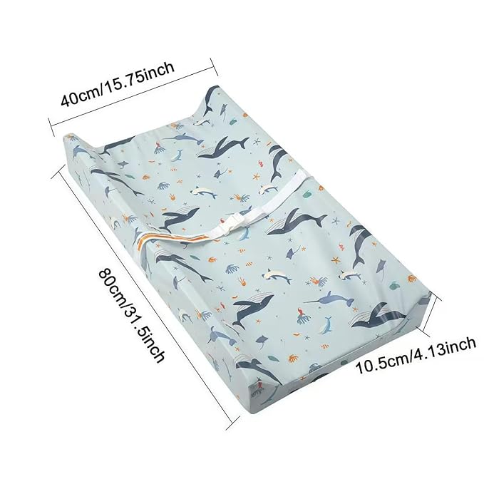 Baby Changing Pad Diaper Changing Pads for Babies Non-Slip Wipeable Changing Mat for Dresser and Table PU Cover with Cute Animal Patterns