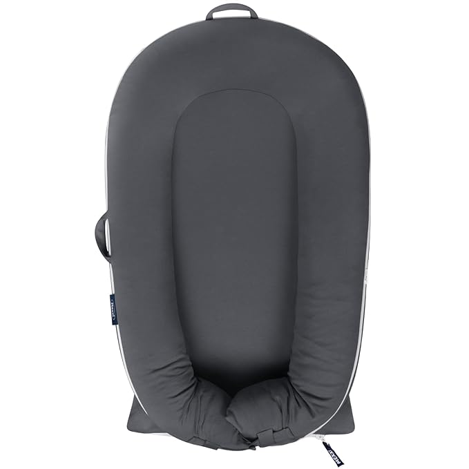 Organic Replacement Cover with Waterproof Pad | Premium Quality Spare Cover Certified Organic Cotton | [Fits Dockatot Deluxe + Docks] (Cover Only) (Charcoal, Waterproof Organic Cotton)
