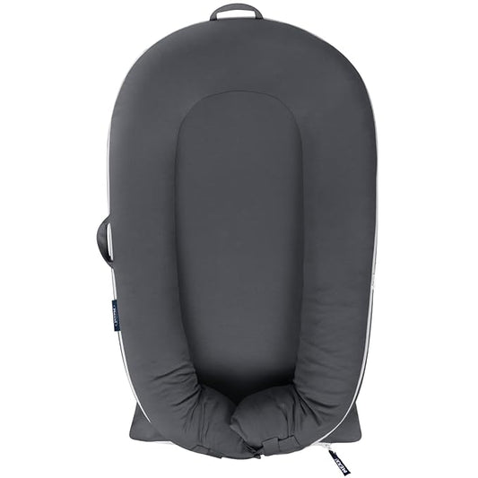Organic Replacement Cover with Waterproof Pad | Premium Quality Spare Cover Certified Organic Cotton | [Fits Dockatot Deluxe + Docks] (Cover Only) (Charcoal, Waterproof Organic Cotton)