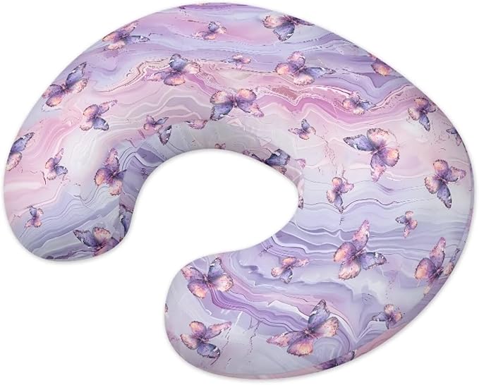 Pretty Butterfly Nursing Pillow Cover for Newborn Breastfeeding Pillow Slipcover Casual Nursing Pillow Case