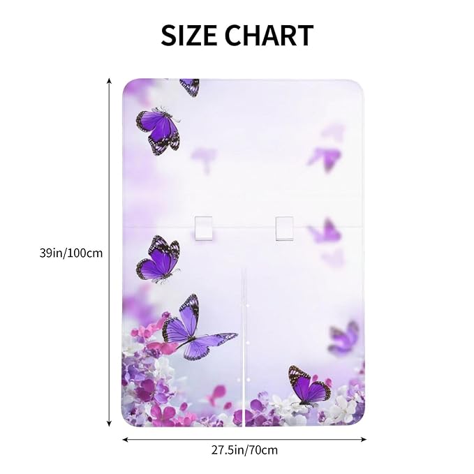 KiuLoam Blue Hydrangeas Flowers and Butterfly Baby Car Seat Canopy, Nursing Cover Breastfeeding Scarf, Stretchy Soft Breathable Infant Carseat Cover for Babies Boys Girls