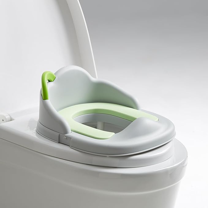 KÜB 3-in-1 Potty Training Toilet (Chair, Seat, Step Stool) - 9 CM Splash Guard, One-Click Assembly, Easy to Clean - Versatile Toddler Potty Trainer for Boy Girl - Grey