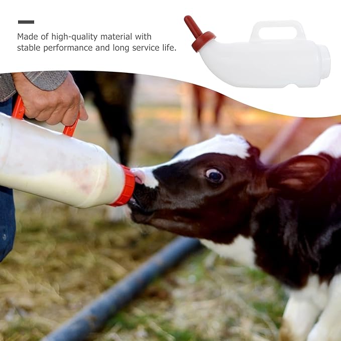 2Sets Lightweight Calf Feeding Bottle Sheep Milk Bottle for Livestock Nursing Design with Leakage Prevention for Calves and Lambs Easy to Carry and Use