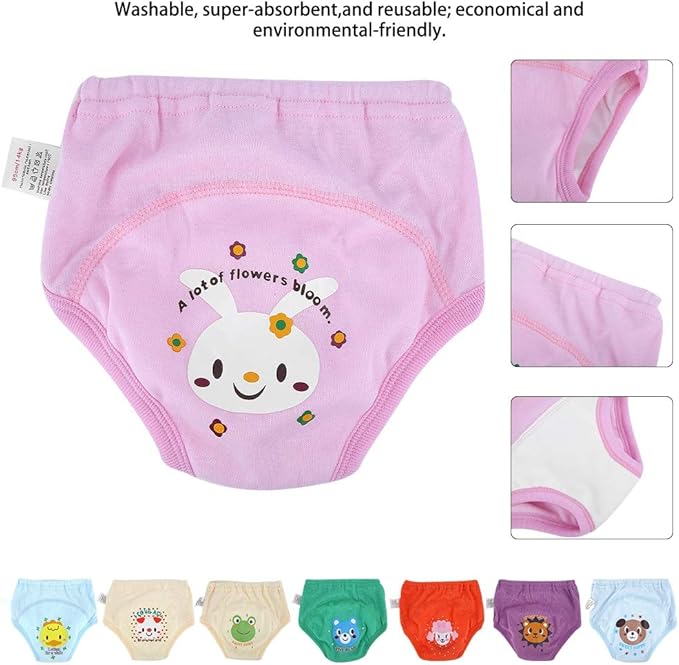 Toddler Underwear 8PC/S Baby Training Pants Potty Training Underwear Toddlers Boys Girls Cartoon Cute Diapers 4 Layers (95)