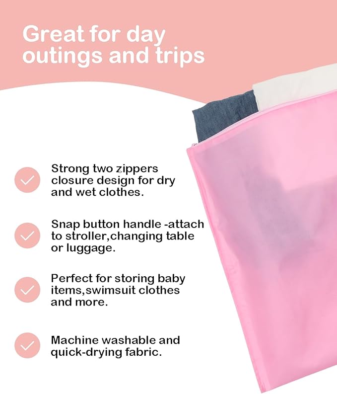 ALVA Waterproof Leakproof Wet Dry Bag 2-Pack | Reusable for Swim, Baby Clothes, Diapers & Travel 2LK06