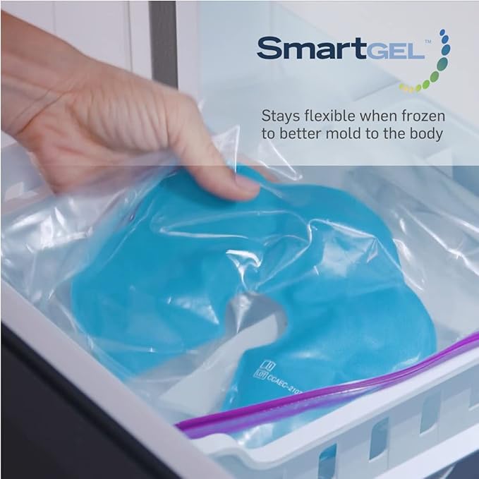 NatraCure Reusable Breast Ice Packs & Breastfeeding Gel Cooling Pads - Nipple Ice Packs for Breastfeeding, Breastfeeding Discomfort, Soreness, Nipple Pain, Mastitis, Engorgement Relief - 2 PK