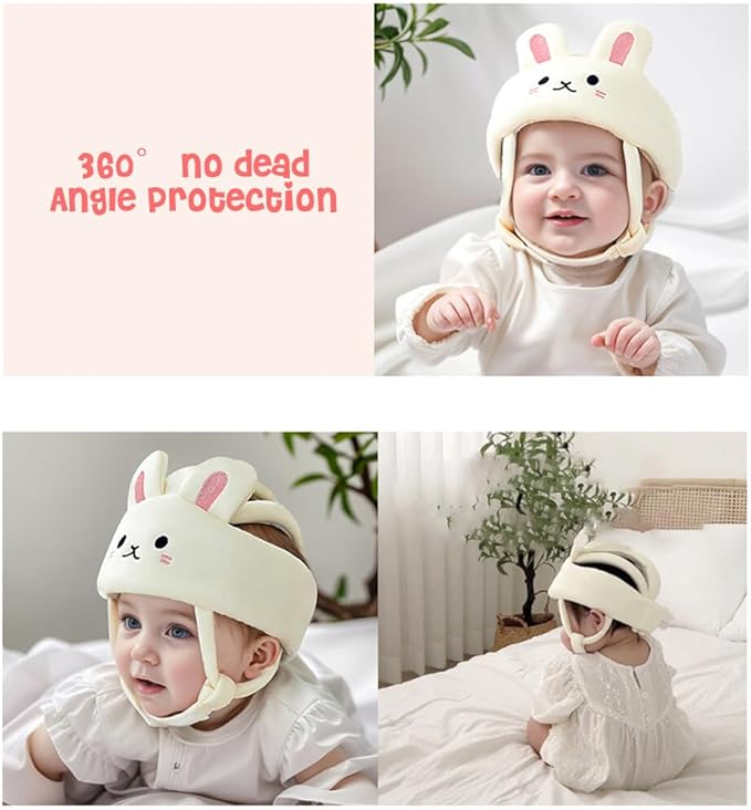 Surakey Baby Safety Helmet for Crawling Walking Baby Head Protector Cap Adjustable Baby Head Cushion Bumper Bonnet for Learning to Walk Breathable Protective Helmet, Type 1