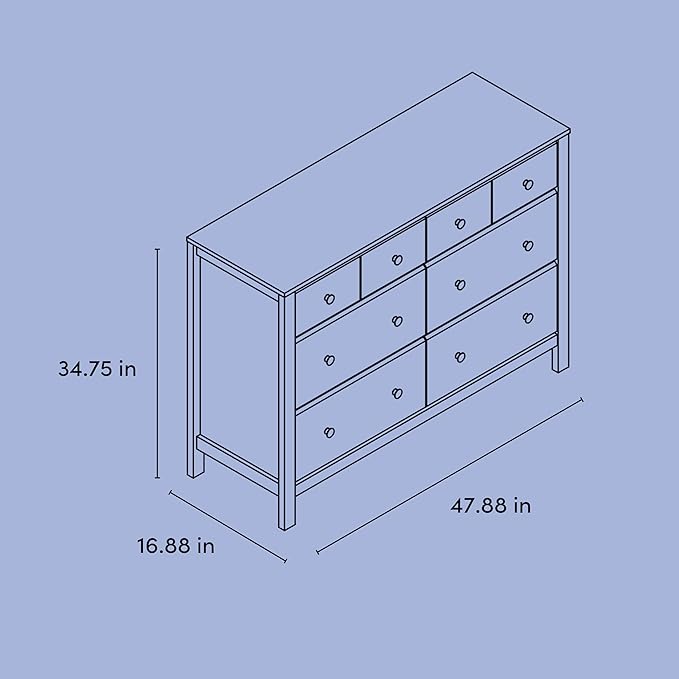Storkcraft Horizon 6 Drawer Dresser (Driftwood) – GREENGUARD Gold Certified Dresser for Nursery & Kids’ Room, Modern Storage with Interlocking Drawer System