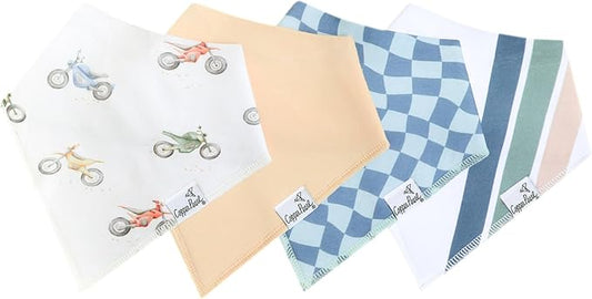 Copper Pearl Baby Bandana Bibs, 4 Pack