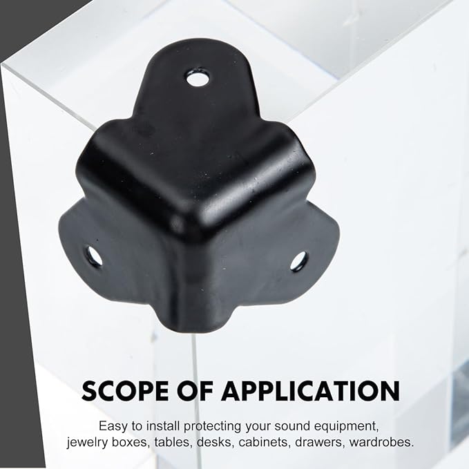 Metal Speaker Corner Protectors 1.77X1.57X1.57In Practical Speaker Cabinet Corner Guards with Screws Anti-Collision Edge Protection for Furniture and DIY Stage Boxes