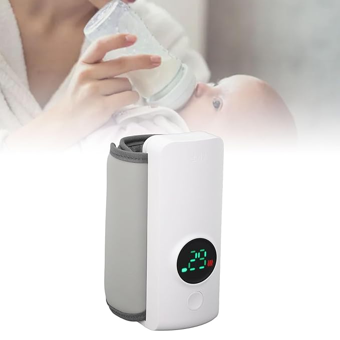 Bottle Warmer, Fast Heating Wireless Milk Warmer Sleeve with Accurate Constant Temperature Control, Comfortable for Travel