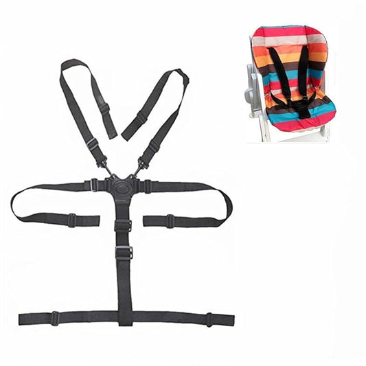 5 Point Harness Baby Safety Belt Universal High Chair Seat Belt for Wooden High Chair Pushchair