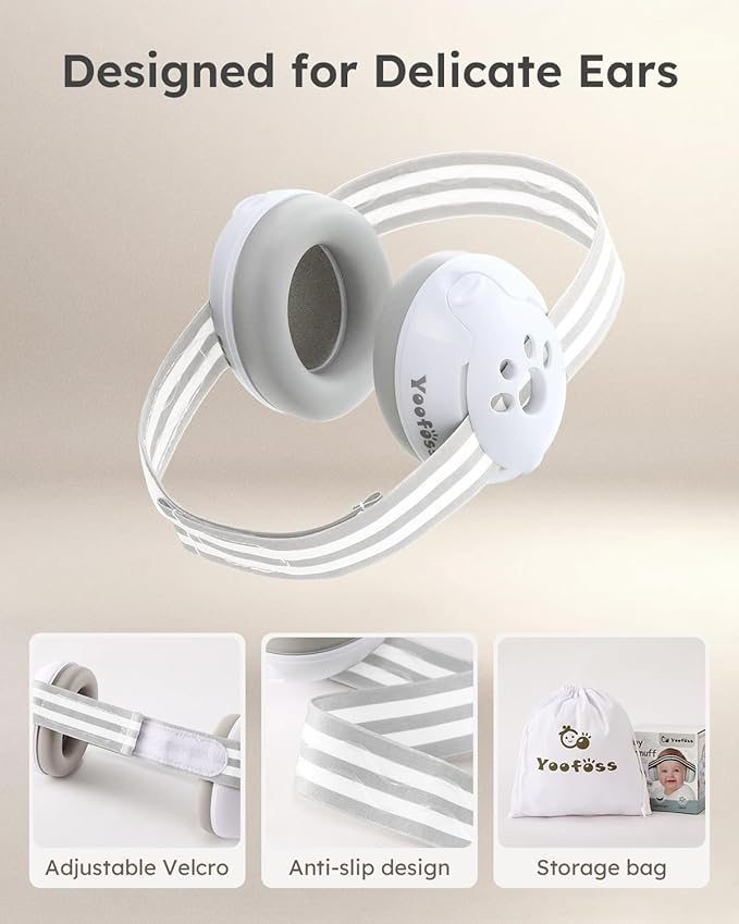Yoofoss Baby Ear Muffs Noise Protection for Infants Up to 36 Months - Noise Cancelling Headphones for Ear Protection